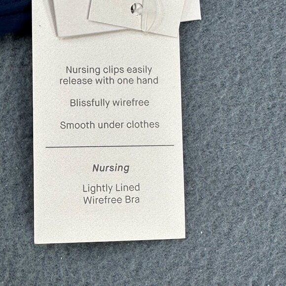 Auden Women's Sz 40D Nursing Bra Lightly Lined Wireless Two Way Straps Blue New - Picture 6 of 14